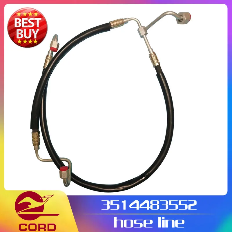 Linde forklift part 3514483552 hose pipe hoseline oil pipe used on 351 diesel truck H25 H30 new service spare part linde forklift part 0009575530 hose pipe hoseline oil pipe used on 351 diesel truck h20 h25 h30 h35 new service spare part