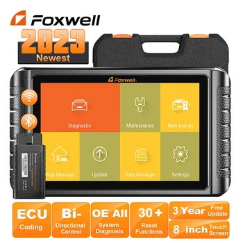 2023 FOXWELL 양방향 스캔 도구, ECU 코딩, 모든 시스템 자동차 진단 도구, CANFD AutoAuth 자동차 스캐너, NT909 OBD2