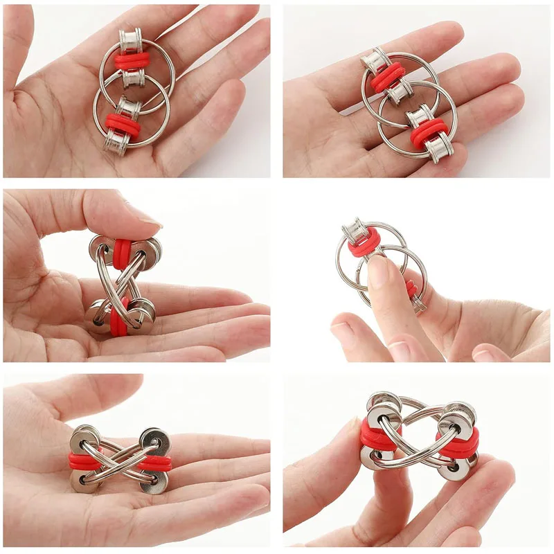 Flippy Bike Chain Fidget ADHD Stress Relief Toy Anxiety Reliever Adult Children Decompression Juguetes Sensorial Autismo 2