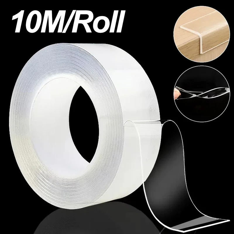 Transparent Nano Tape adhesive tape waterproof tape waterproof sealing tape bath sealing tape 10M for Bathroom Kitchen Gap Sealing