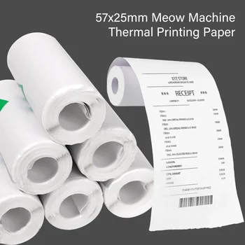 57*25mm White/Colorful Self-adhesive Thermal Paper for Mini Label Printer Inkless Student Study Portable Printers Stickers Paper