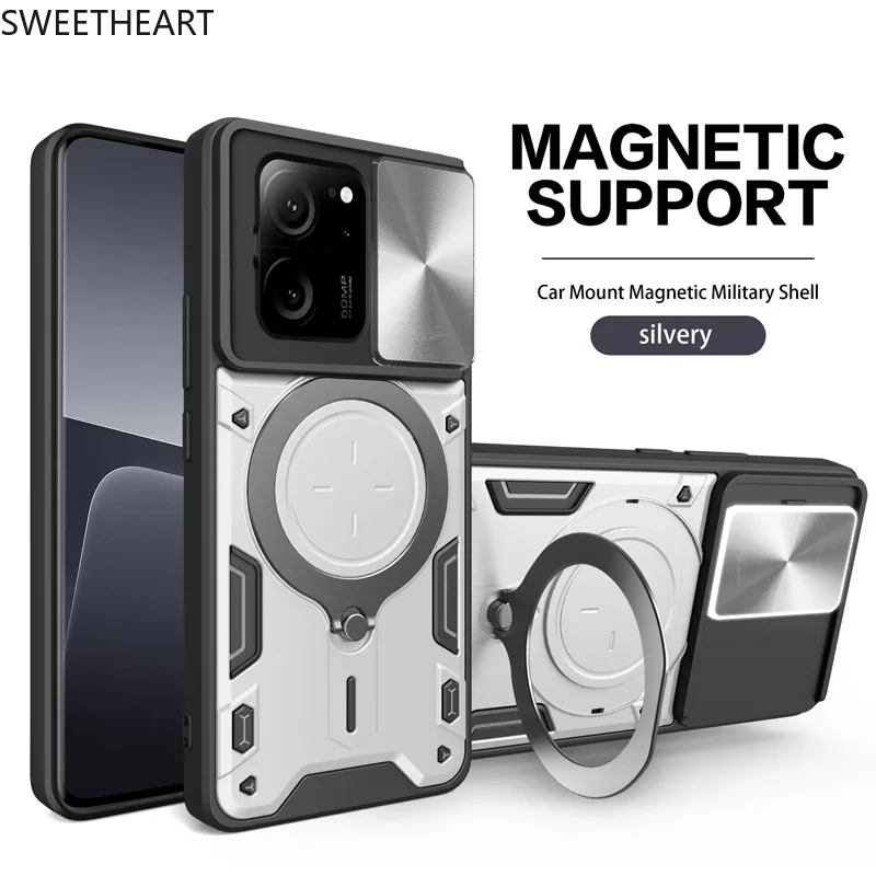 Magnetic Adsorption Slide Camera Armor Rotation Case