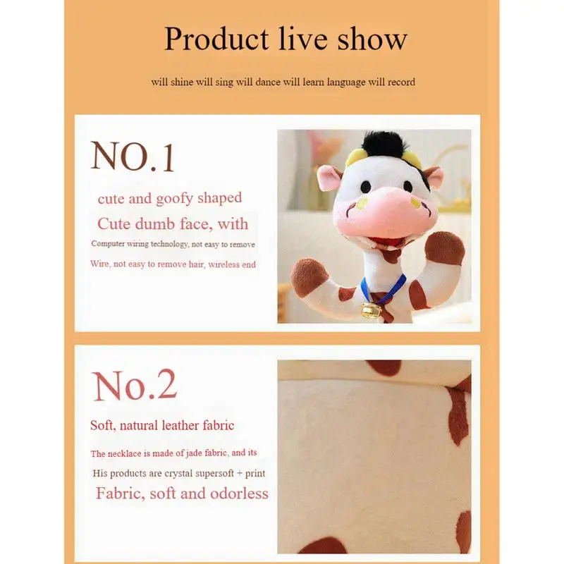 Kids Dancing Talking Animals doll Interactive Talking Sunny Animal Electronic Plush Toy Home Decoration for Children Xmas Gifts