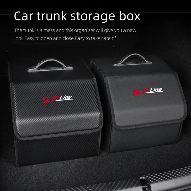 Car Trunk Storage Box Organizer Stowing Tidying Container Bag Ford ST Line Racing Performance Focus Mk3 Fiesta Ranger Mondeo