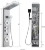 LED Shower Panel Tower System with Rainfall and Mist Shower Head 6-in-1 Shower Panels with Jets and Handheld and Digital 6