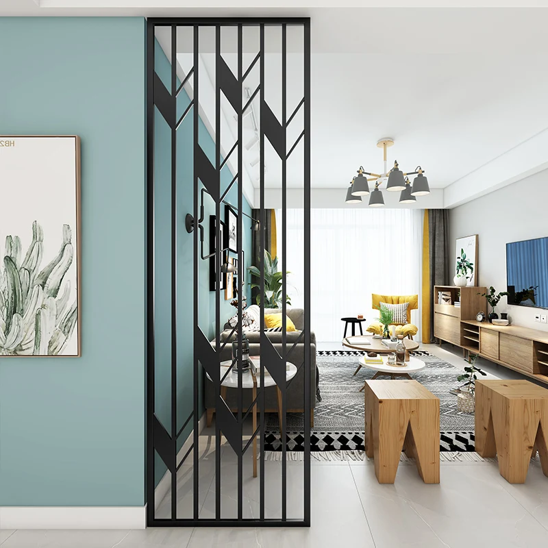 Светлый роскошный входной экран для гостиной полые офисные блочные стены