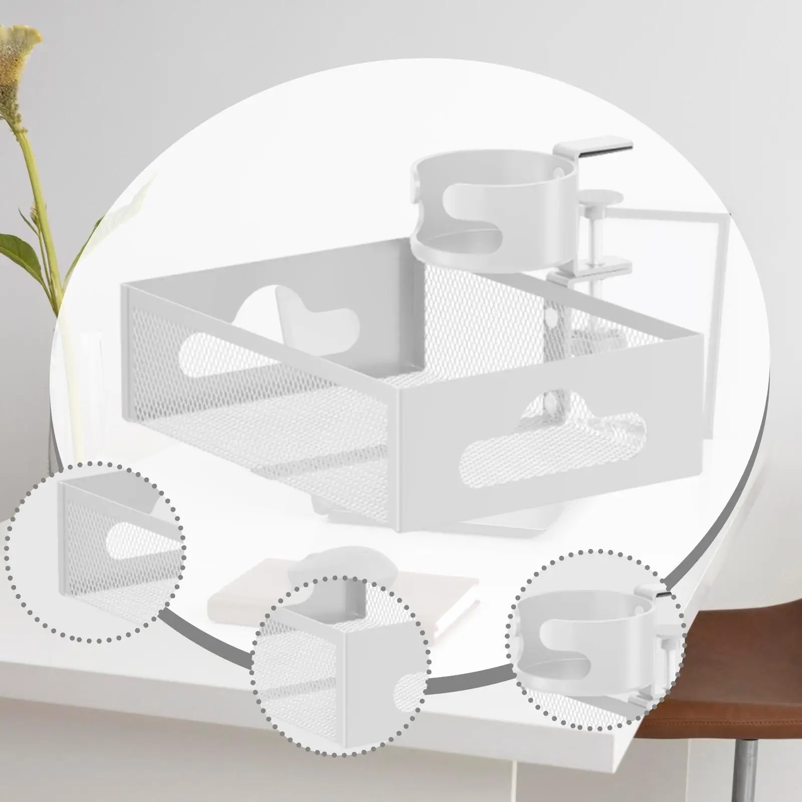 Under Desk Organizer Under Desk Drawer Multi-Purpose No Drilling Space Saving