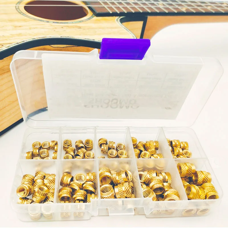 Rosca de Latão Recartilhado Heat Conjunto Insert Nuts Kit de Sortimento para Hot Melt Inconjunto Plástico M2-m6 - Imagem 3