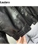 Lautaro Autumn Winter Cool Oversized Black Thickened Warm Pu Leather Jacket Men Stand Collar Zip Up Luxury Designer Clothes 2023 4