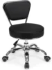Garage Rolling Seat (Black) Pneumatic, Short Stool with Adjustable Height 13"-15", Perfect for Garage Task, Home Cleaning 1