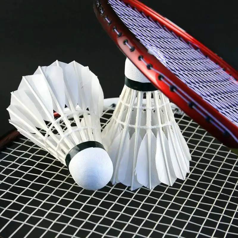 Badminton Shuttlecock Badminton Ball Badminton Trainer Feather Shuttlecock 12PCS For Hitting Practice Speed