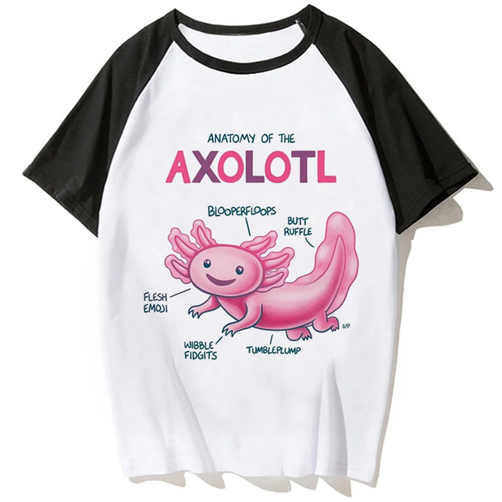 

Ajolote Axolotl tshirt men streetwear Japanese harajuku Tee male y2k funny manga clothing