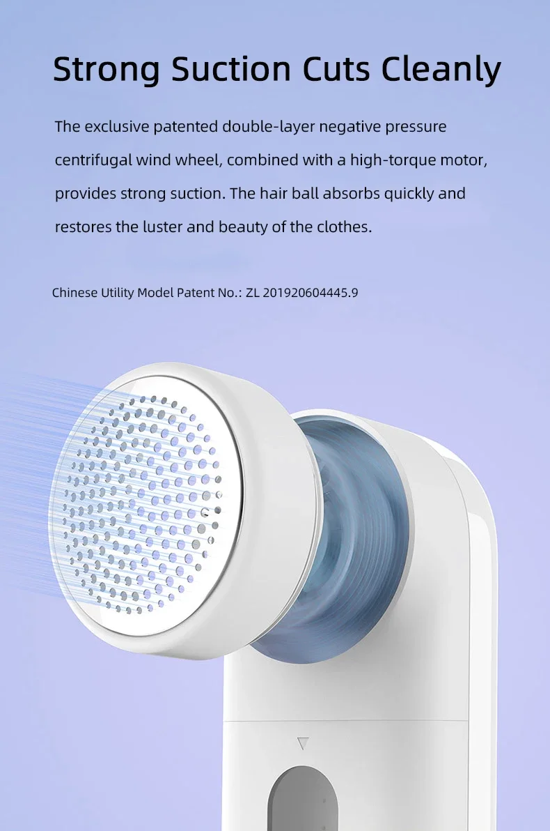 Description Picture 4 of itemIconic Brand Mijia Lint Remover and Cutter, Portable USB Electric Pellets Lint Remover Machine Clothes Fabric Shaver Hair Ball Trimmer
