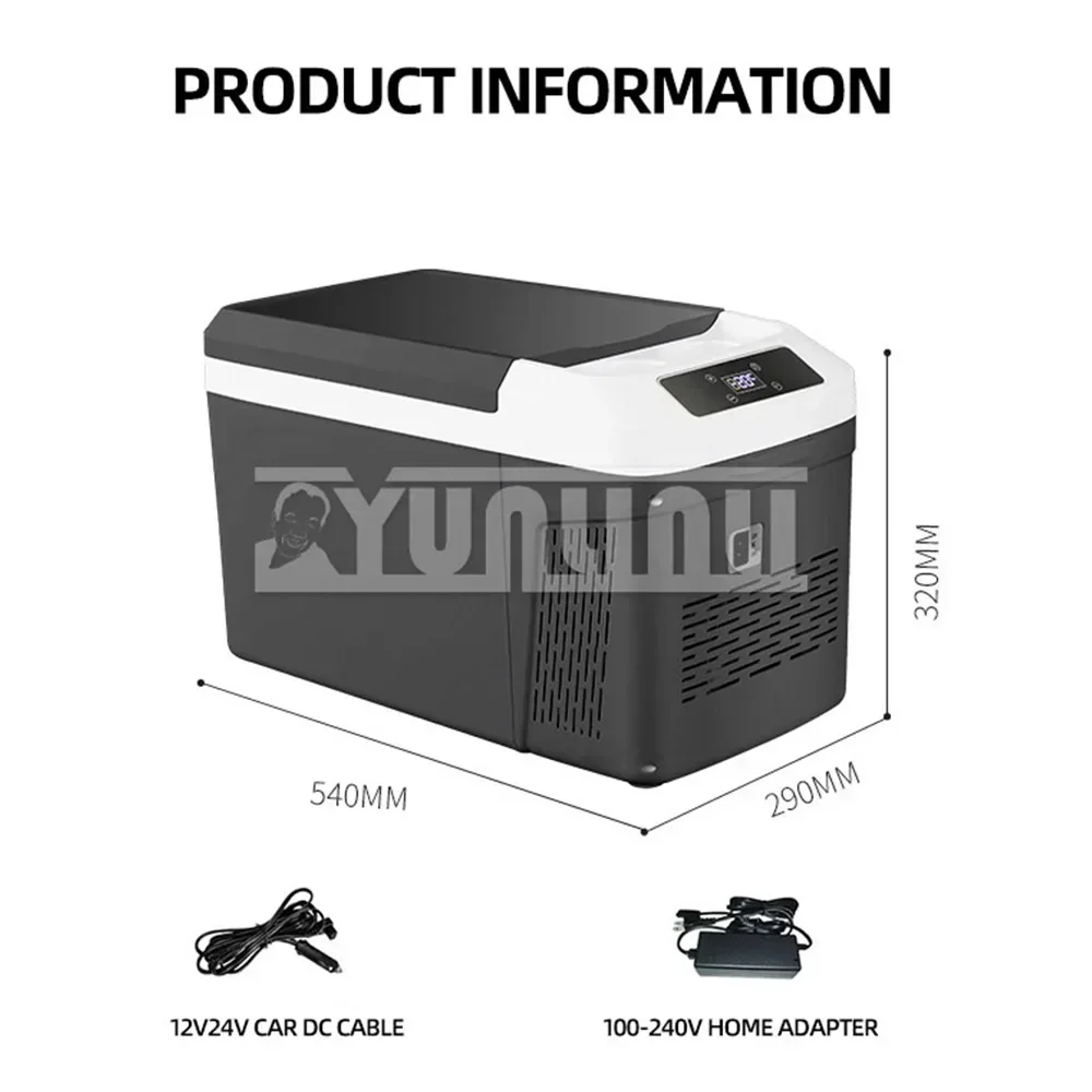 New 15L Large Capacity Car Refrigerator 12V24V Small Refrigerator For Home & Car Compressor Cooling