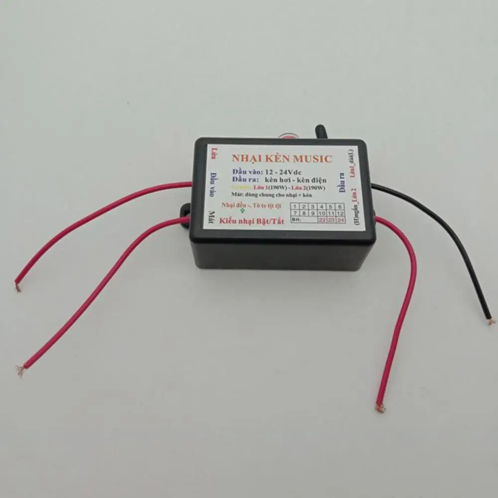Car Horn with 3/8/12 Tones Easy to Install Car Horn Universal with Multiple Tones Easy Installation Abs for Auto