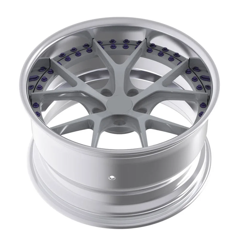Rimpower 2 piece Forged car wheel auto rims Gray painting 18 inch 5 holes 5x160 for luxury carscustom