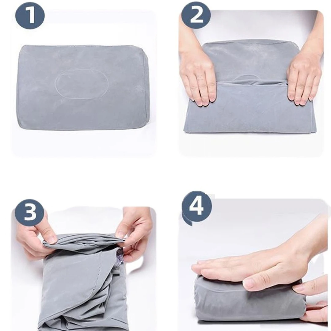 Inflatable Foot Rest Pillow For Travel Portable Adjustable Three Layers Height Stool For Foot Rest Leg Cushion Pillow 4