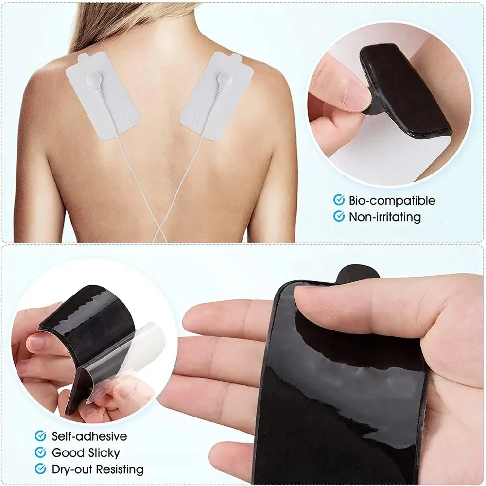Tens Electrodes Pads Physiotherapy Accessories Non-woven Fabric Self Adhesive Replacement Patch for Tens Electric Body Massager