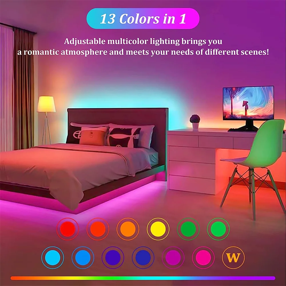 E26/E27 Base 85MM Led Puck Light RGBW & Remote Controller &Touch Sensor Indoor Holiday Decoration for Bedroom,Foyer