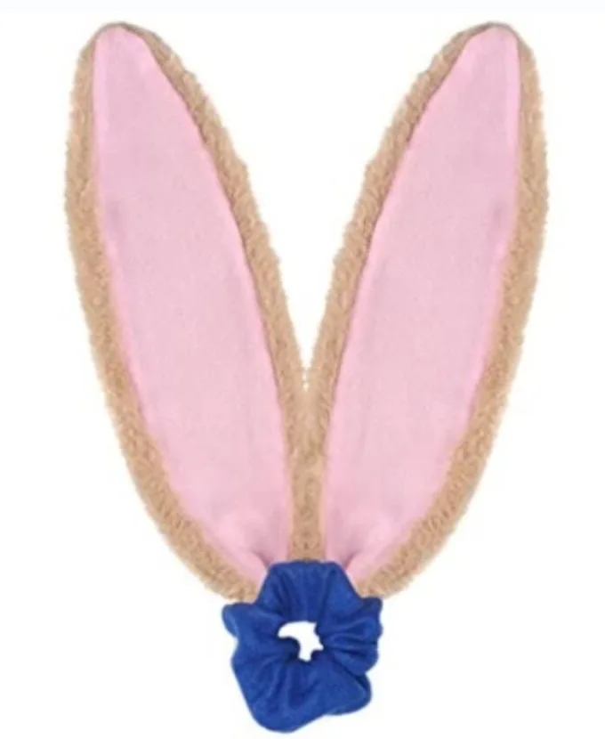 Plush Grey Rabbit Ear Headband with Earrings - Cosplay & Dress-Up Accessory