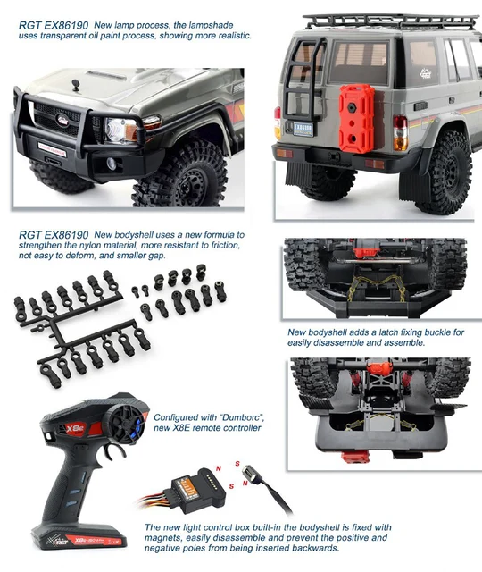 RGT 1/10 RC EX86020 LC76 スケールクローラー 4WD Rgt Ex86190