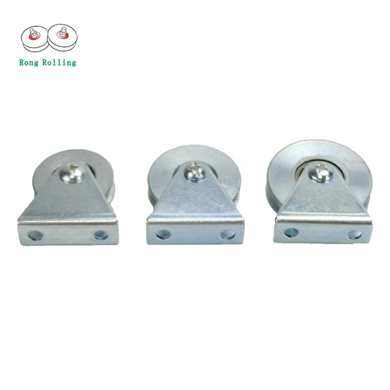 Wire rope fixed pulley single bearing transmission wheel channel wheel 45 steel main iron bracket smooth rotation