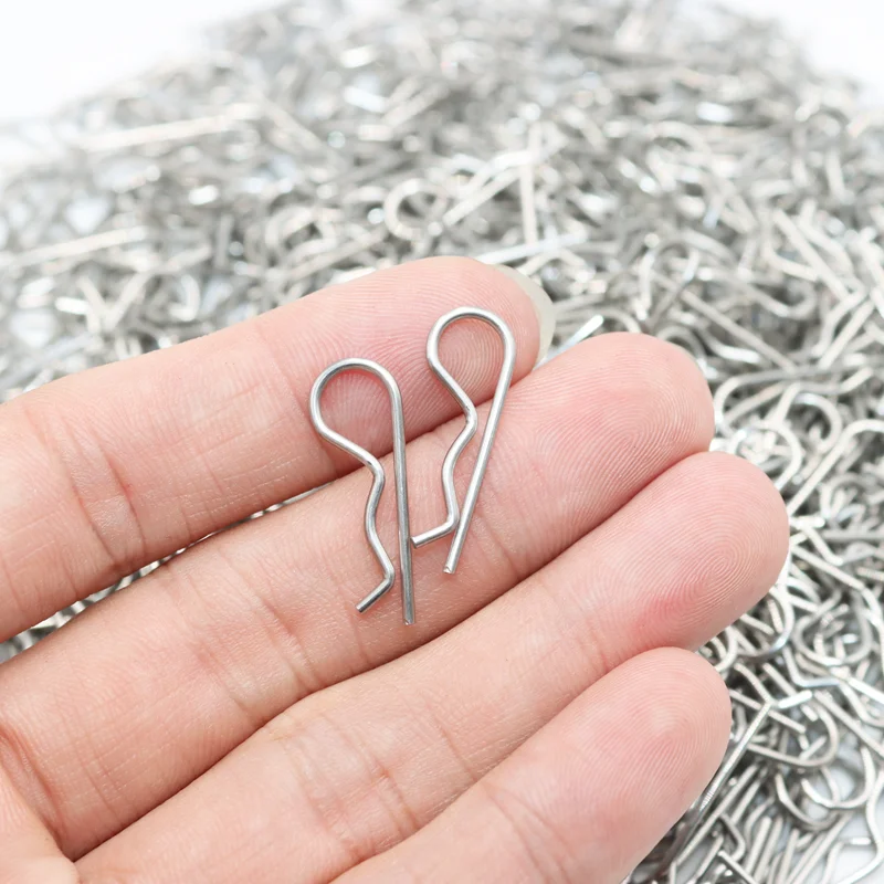 304 스테인레스 스틸 R형 용수철 코터 클립 핀, 자동차 수리용 하드웨어, 직경 패스너, 1.5mm, 1.6mm, 1.8mm, 2mm, 3mm, 4mm, 5mm