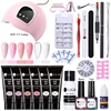 UR SUGAR Extension Nail Gel Set Crystal Building Clear Nude Gel With Nail Tools Set Gel Nail Polish For Nail Extension kit 4