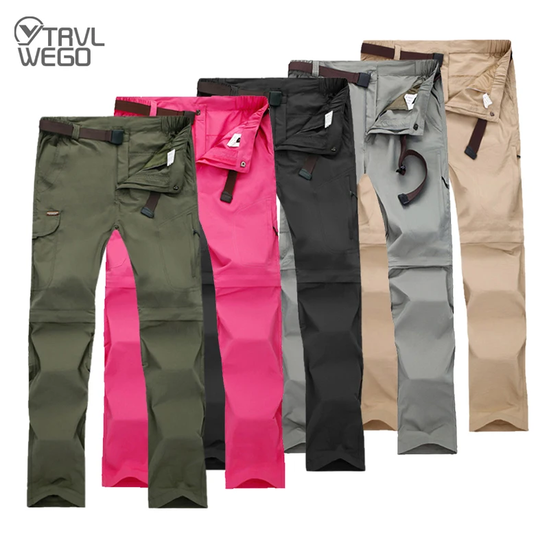 Womens Summer Tactics Pants Quick Dry Outdoor Anti Splash Water Removable Hiking Sport Breathable Trousers Camping