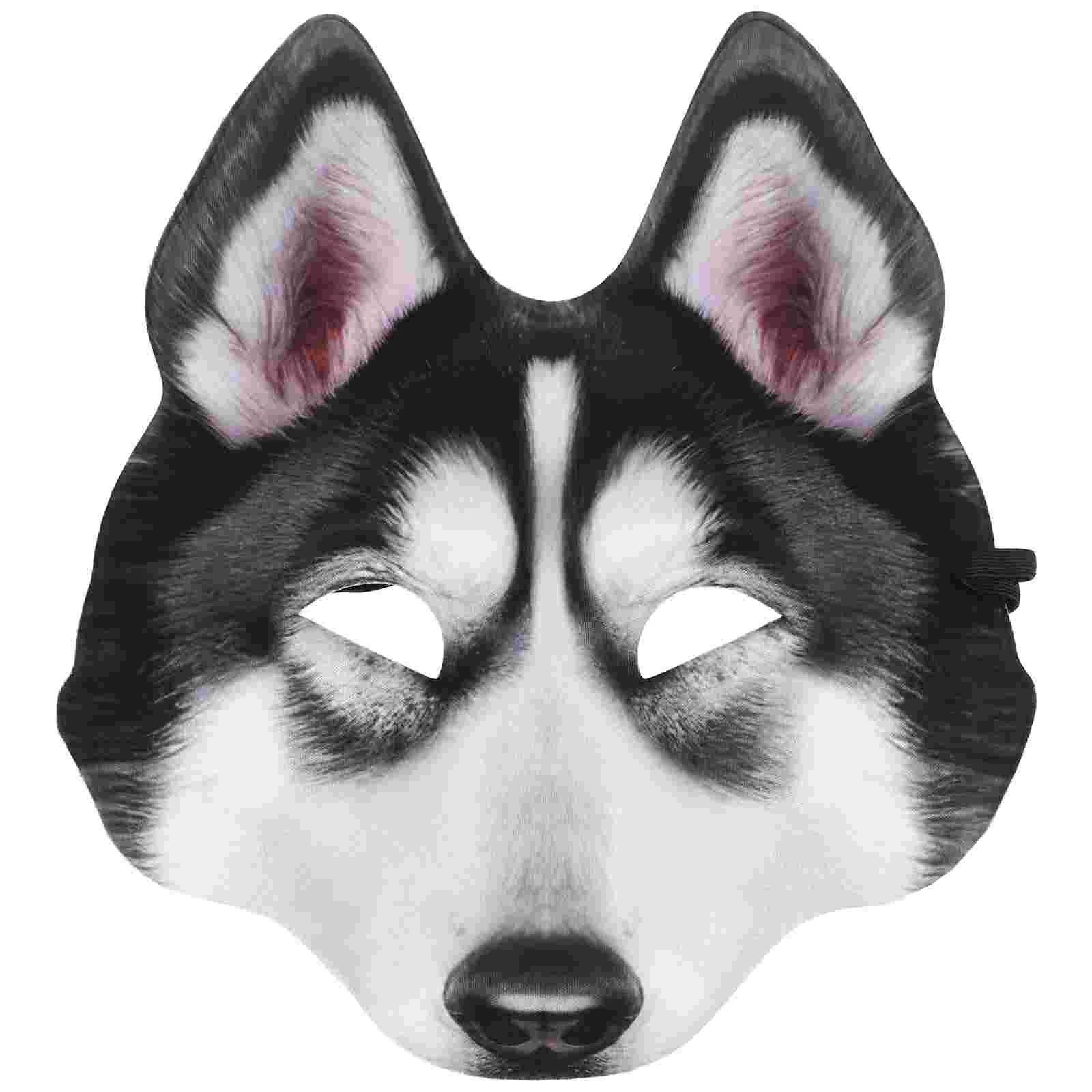 Husky Mask Halloween Costume Dog Head Party Festival Full Face Masquerade Wolf Felt Masks Costumes Carnival Pu Animal Adult