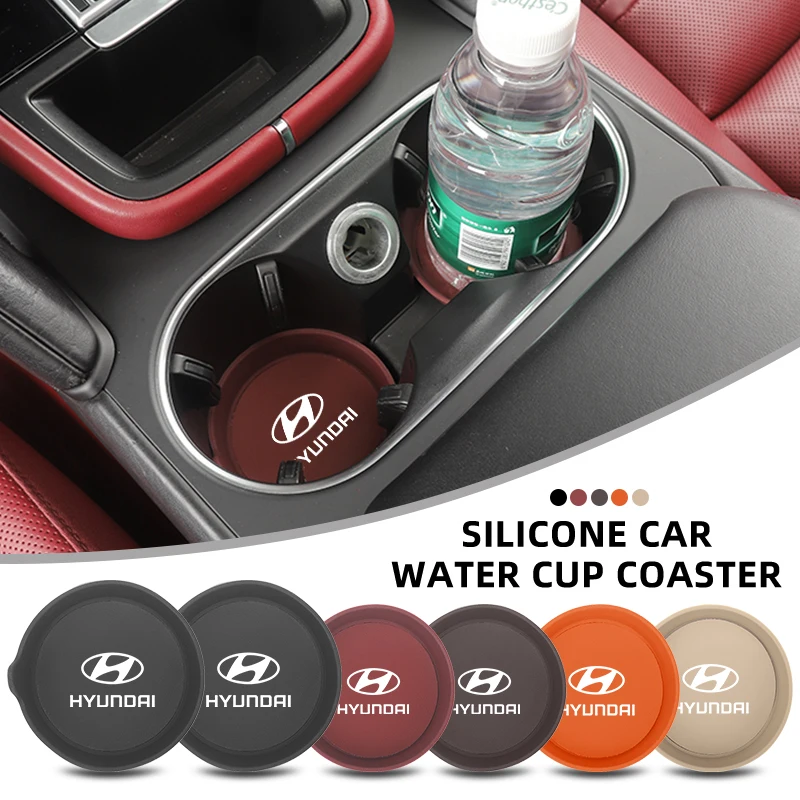 자동차 실리콘 코스터 워터 컵 매트 콘솔 음료 패드 액세서리 현대 I30 I20 IX35 I40 Tucson Getz Sonata Veloster Elantr
