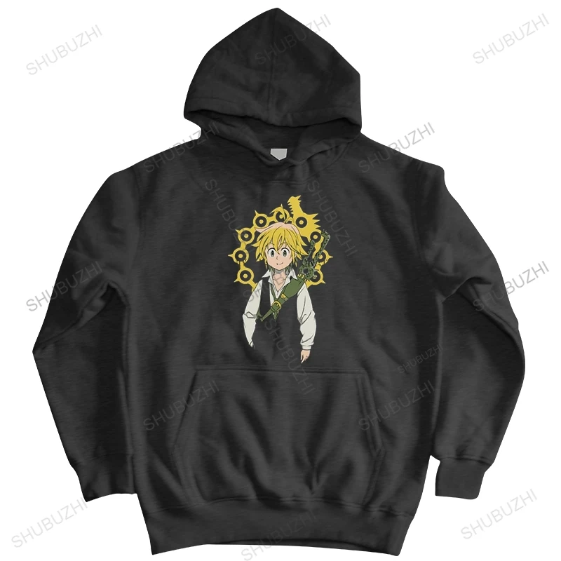 

Kawaii Meliodas Seven Deadly Sins black hoodies Men Cotton hoody Japan Anime Manga hooded jacket Nanatsu no Taizai hoodie