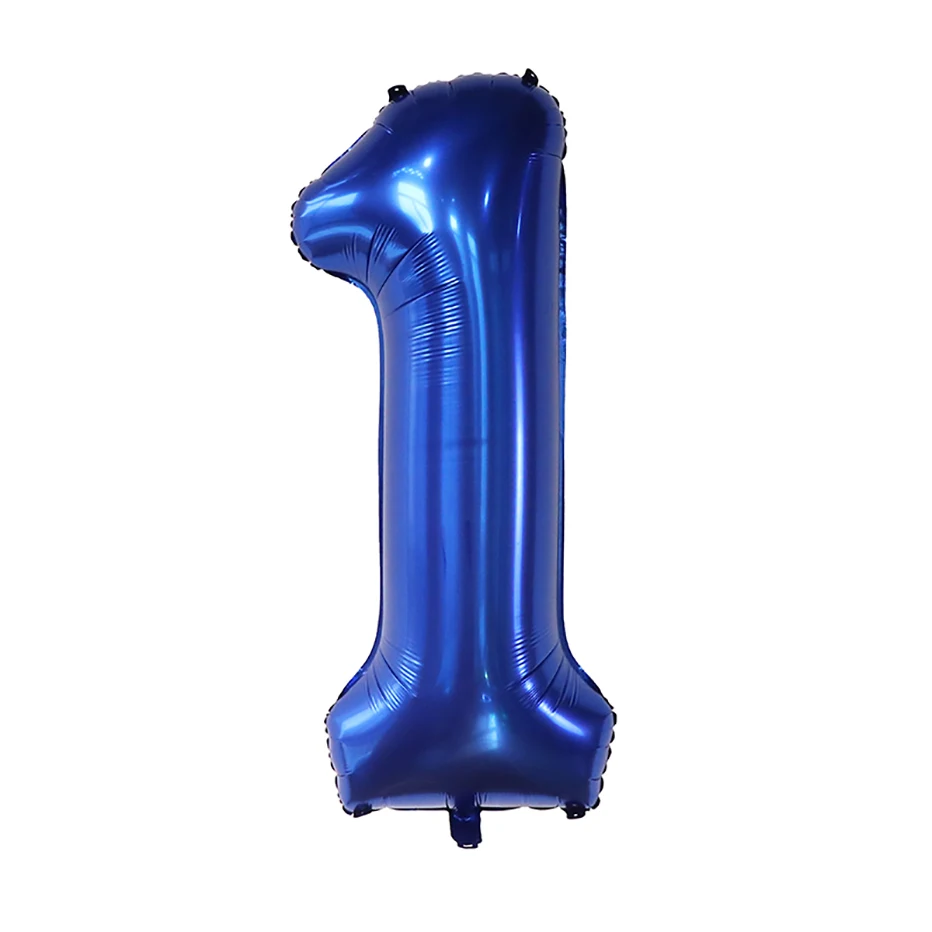 40Inch Dark Blue Number Foil Balloon 0-9 4