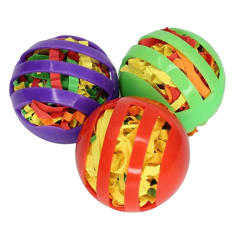 3 Pieces Set Birds Colorful Foot Rolling Versatile Parrot Training Bird Cage for Parrotlet Cockatiel Bird Cage Accessories