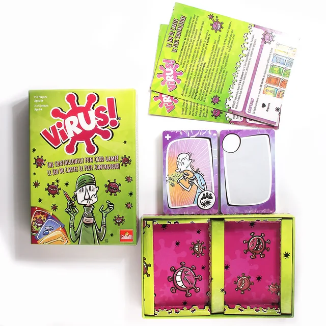 3pcs styles Cards Goliath Virus ! -Card Game The Contagiously Fun Card Game For Fun Family Party Game Halloween Christmas Gift 5