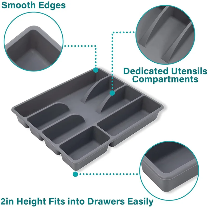 Kitchen Drawer Organizer Silverware Holder Utensil Organizer
