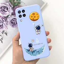 Cute Cat Cartoon Candy Color Soft Silicone Phone Case for Samsung F22 (Pink Blue)