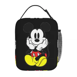 Mickey Mouse Kawaii Cartoon Insulated Lunch Bag Portable Reusable Cooler Bag Lunch Box Tote Work Picnic Men Women