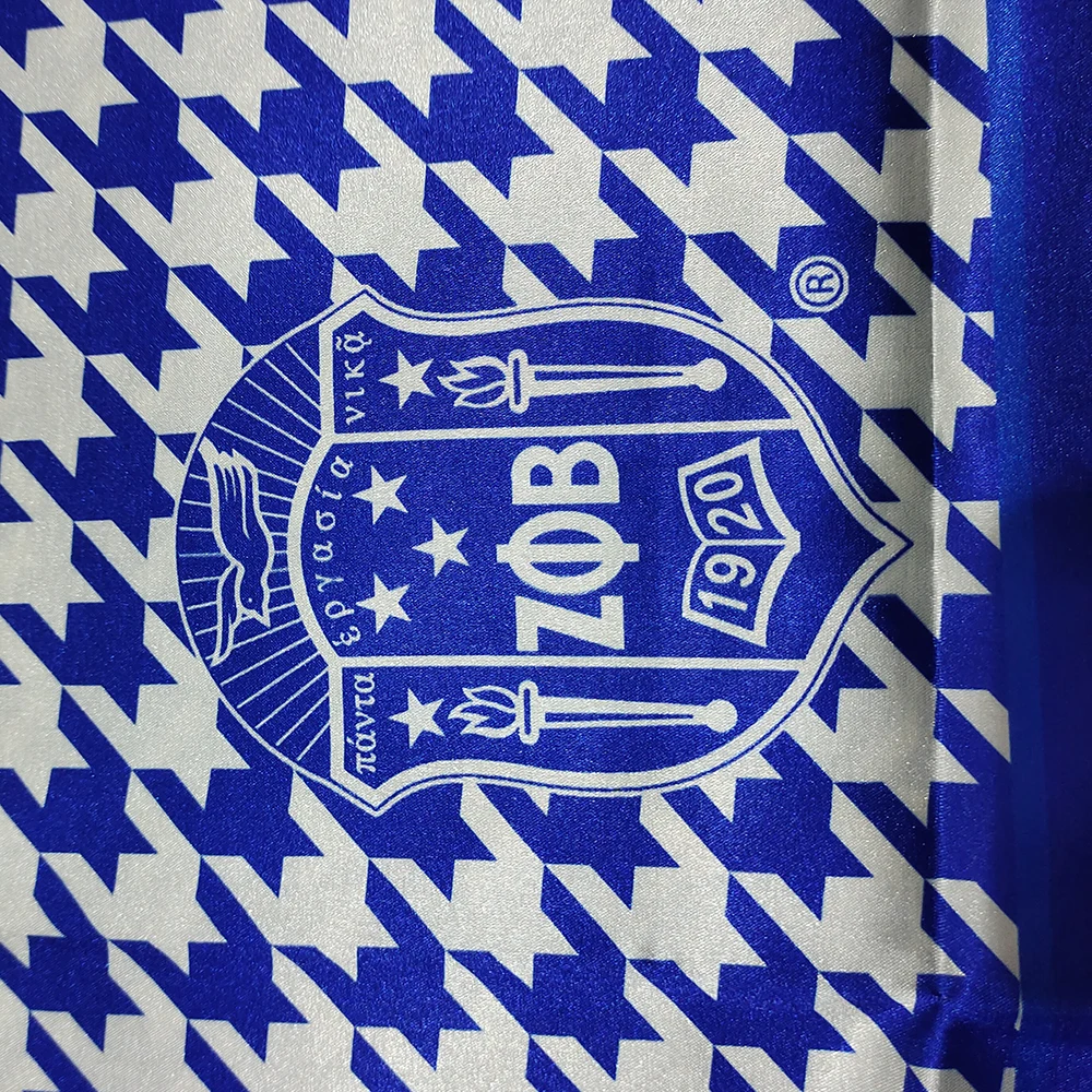 Blue ZETA PHI BETA Friendship Letter Dove Shield Long Scarf with Different Styles
