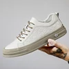 Casual Spring Men's Loafers Shoes Platform Slip on Shoes for Men Leather Sneakers New Comfort Flat Shoes Men's Sneakers