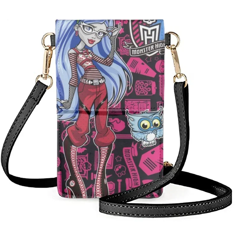 2023 New Monster High Anime Print Lanyard Neck Strap ID Card Pass Moblie Phone USB Badge Holder Porte Bus Bank Credit Case Cover