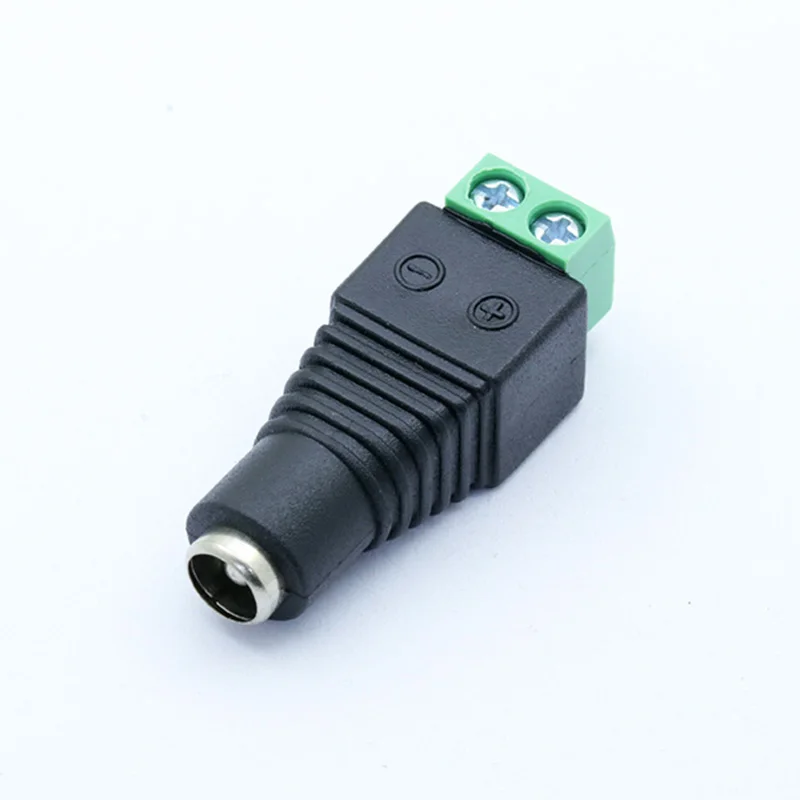 Power plug 10Pcs 12V 2.5 x 5.5mm 5.5*2.5mm DC Power Male Plug Jack Adapter Connector Plug for CCTV single color LED Light