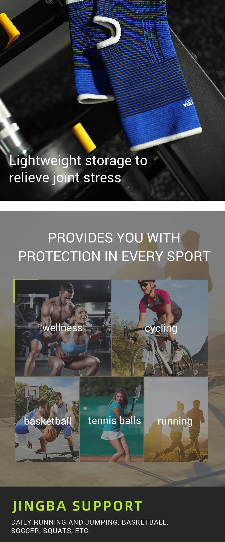 1 Paar elastische, atmungsaktive Knöchelstützhüllen in Einheitsgröße für Laufen, Basketball, Radfahren – Detail 6