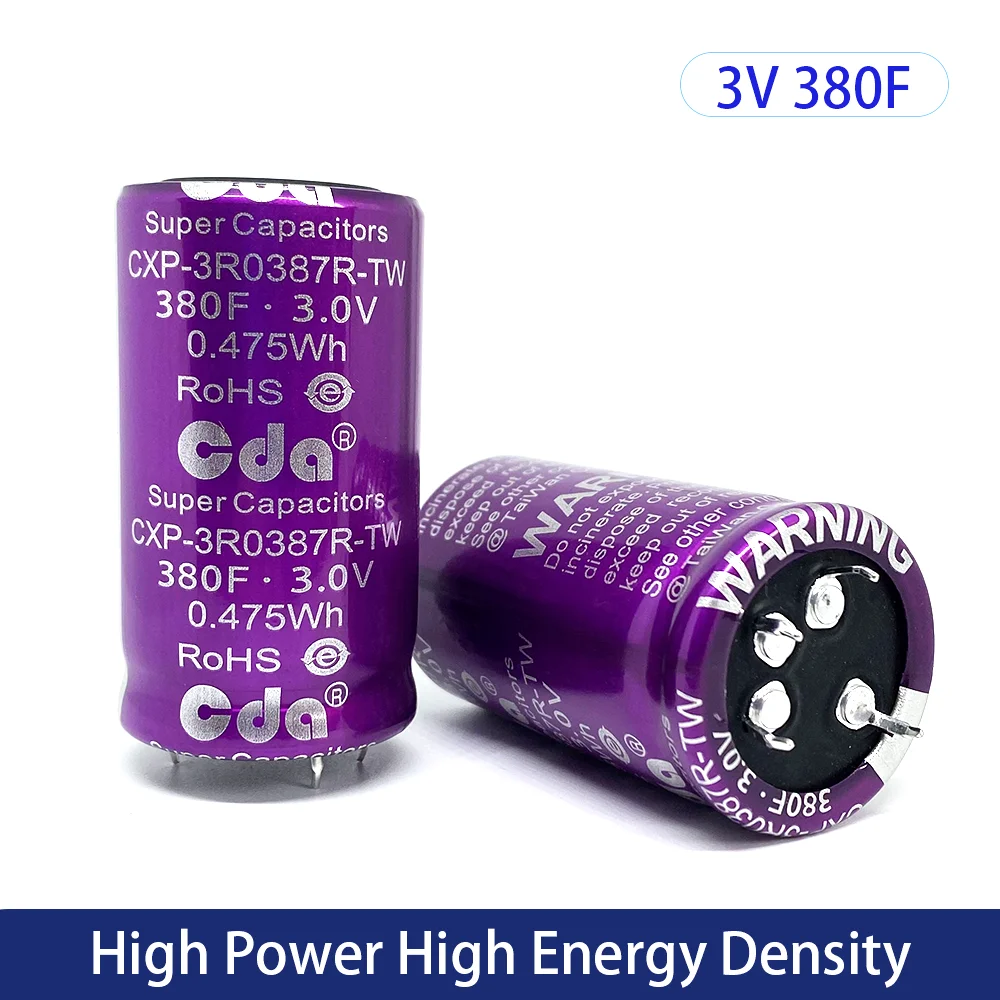 Cxp 3V 380F Super Condensatore Condensatori Farad Cda Cxp-3R0387R-Tw Super Condensatore Ultracondensatori