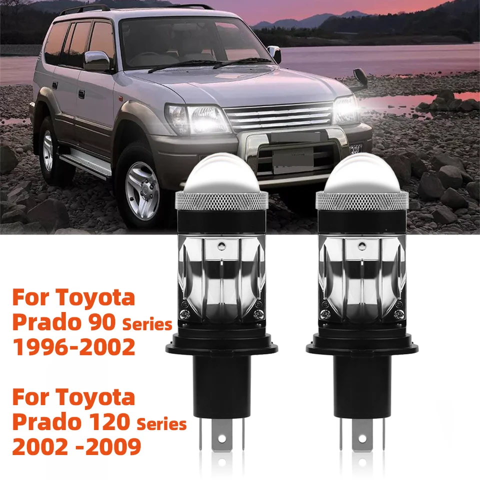 LEDヘッドライト電球,トヨタプラド,hi,lo,h4,hb2,9003レンズ,30000lm