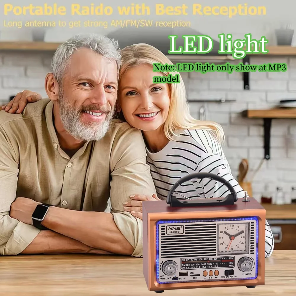 Amazup Multifunctional Bluetooth Speaker USB Player TF Card Stereo Speaker AUX MP3 Player FM Radio Home or Outdoor Speaker.