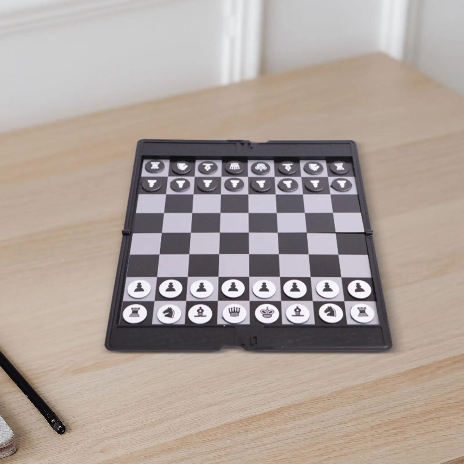 Board Game Table Games Chess Pieces and Board Pocket International Chess Travel Chess Set for Plane Kids Adults