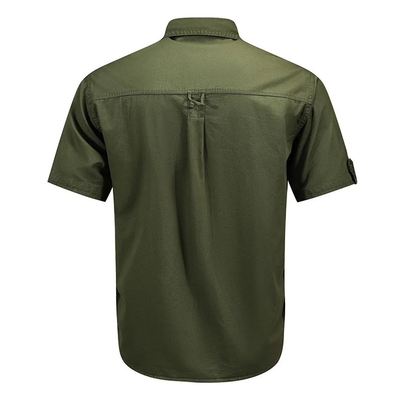 Men's Plaid Short Sleeve Shirts Summer Quick-dry Breathable Button Down Casual Work Outdoor Tactical Hiking Fishing Shirt