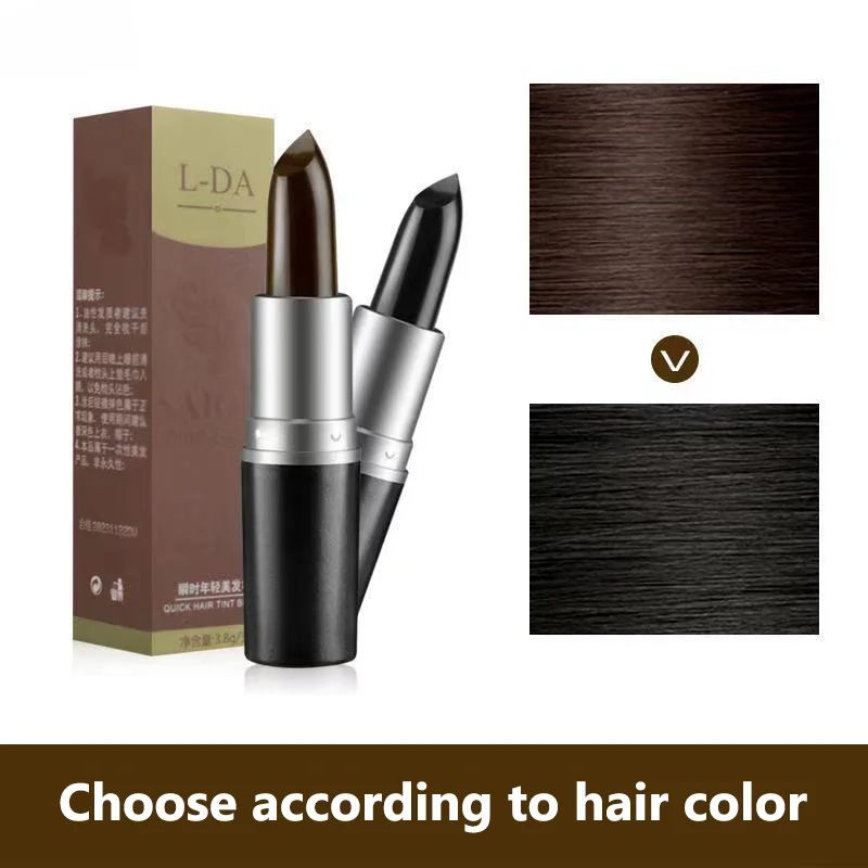 4.5g One-Time Hair Dye Pen Instant Gray Root Fast Temporary Cover Up White Hair Coverage Color Cream Pen