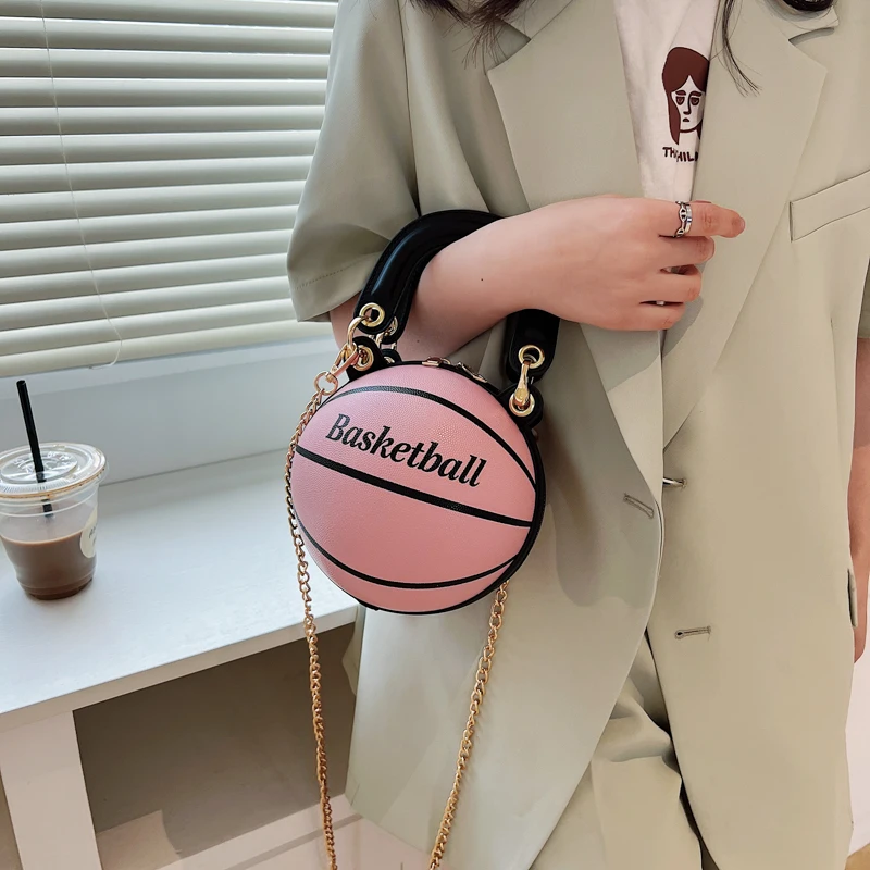 Pink Basketball Shape Bag FASHLOVE Women's Pink Basketball
